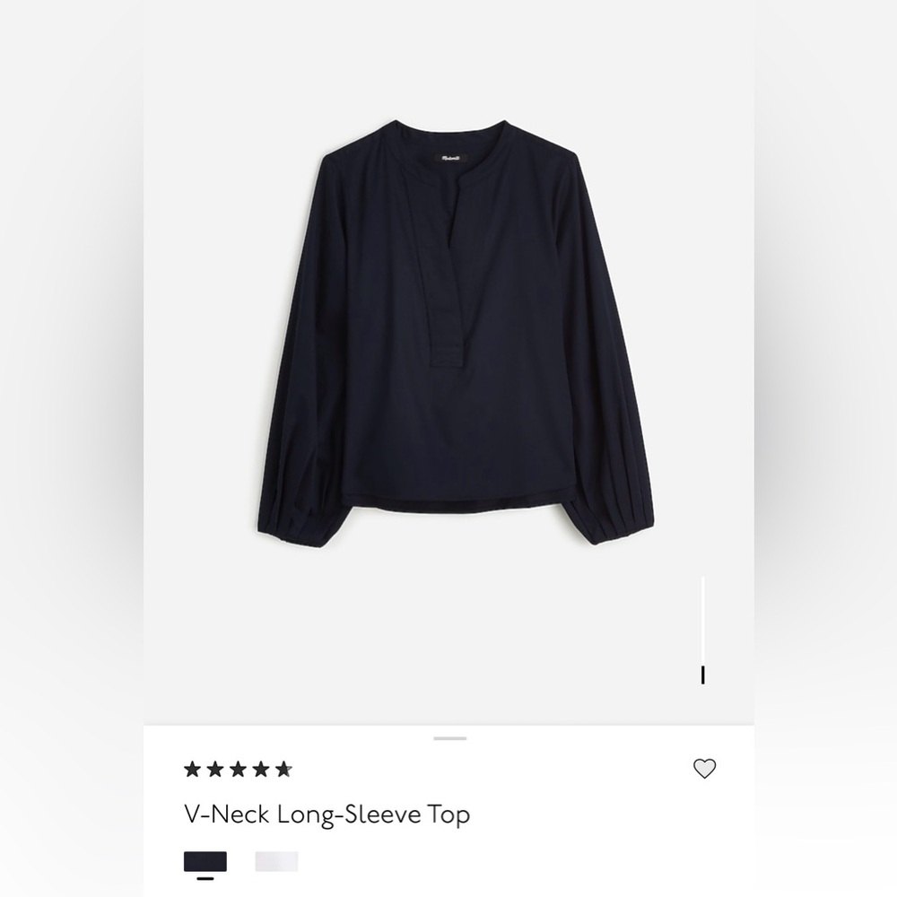 Madewell V-Neck Long-Sleeve Top